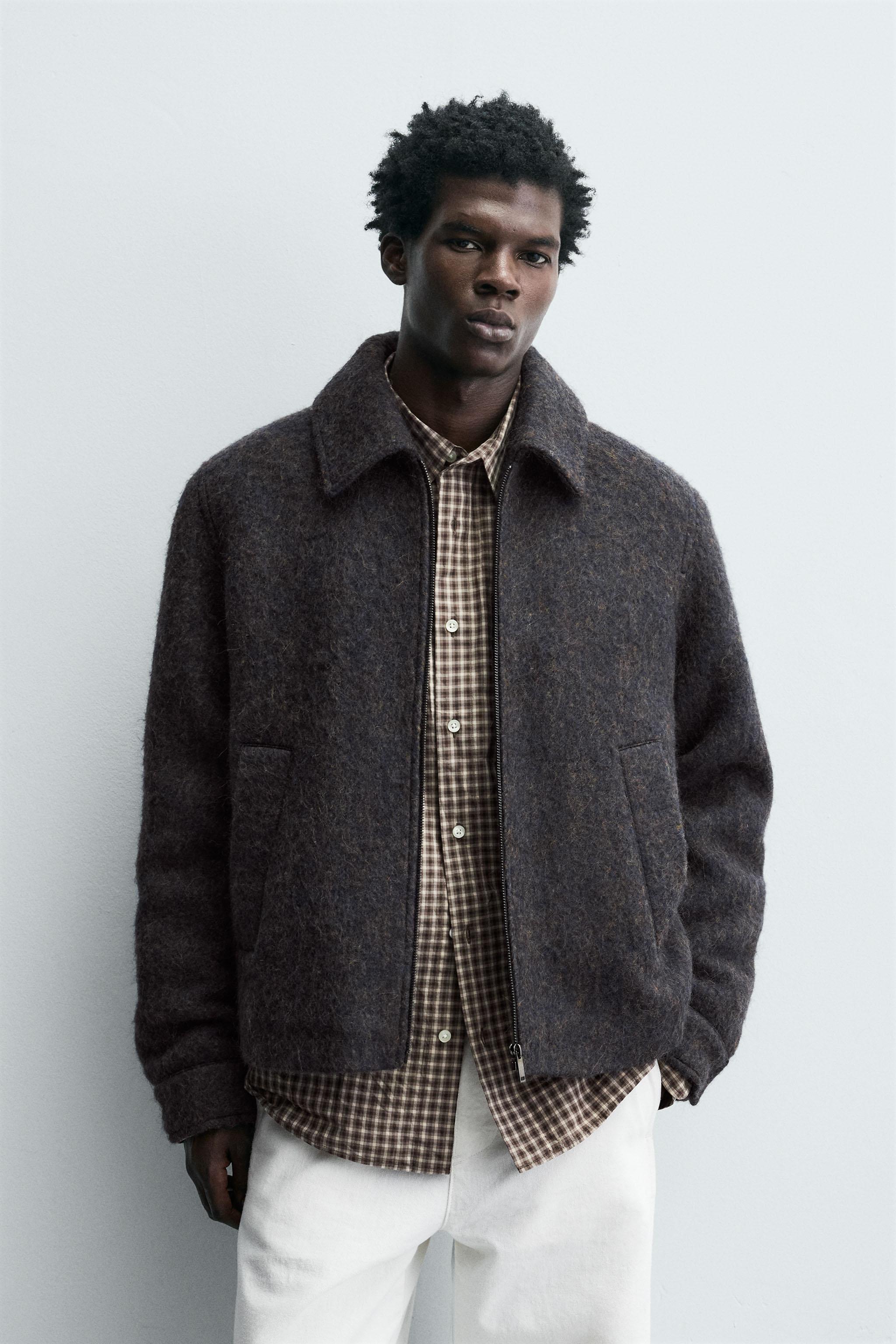 CROPPED FIT TEXTURED OVERSHIRT